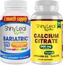 Baritric Multivitamin Iron- Free for Women and Men Plus Calcius Citrate with Vitamin D3, Easy Swallow Caplets, Unflafected - 1 Months Suppply