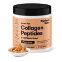 Perfect Keto Collagen Peptides Protein Powder with MCT Oil, Hydrolyzed Collagen, Type I & III Suplement, Gluten Free Grass Fed, Low Carb, Keto Coffee Creamer, Collagen for Women & Men, Peanut Butter
