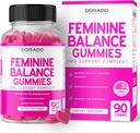 Keseimbangan Feminin untuk Wanita Gummies & PMS Gummies (90 Cacah) - Keseimbangan Feminin Alam untuk Perempuan - Kram, Bloating, Sayap Mood, Flashes Panas - Diformulasikan dengan Cranberry, Dong Quai & Chasteberry