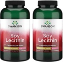 Swanson Premium Brand Soy Lesit Non-GMO 1.2 g 180 Sgels 2 Pack