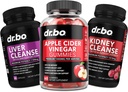 ACV Gummies & Liver Kidney Cleanse - 100MG Apple Cider Vinegar Gummies & Liver Cleanse Detox Desules for Diboth, Gut Health, Cleansing, Detox, Flushing & Metabolisme