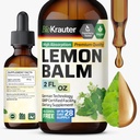 BIO KRAUTER Lemon Leaf Extract - Vegan Melissa Lemon Tincture untuk Bantuan Tenang - Gula & Alcohol- Bebas - 2 Fl. Oz.