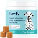 Dukungan Pawfy Eye lembut Chews 124; Mencegah Tear Selang 124; Dukung Mata 124; Overall Eye Health 124; dengan Luthein, Krill Oil & Staxanthin