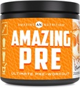 Luar biasa Nutrection Amazing PRE 124; Support Pretimate Prescout: 124; 30 Serbu Servis 12.5 Grams BCAA Per Serving (30 Pelayan, Natural Orange)