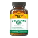 Country Life L-Glutamine 500 mg with B6 - Support Muscle Recovery, Endurance & Athletic Performance - Vegan, Gluten- Free, Kosher Amino Acid Supplemen - 100 Kapsul