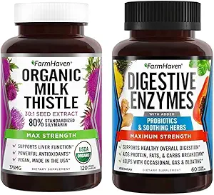 FarmHaven Digetical Enzymes dengan 18 Propoles & Herbs Milk Thistle Capsules