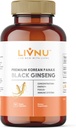 LivNu 124; Premium Korea Black Panax Ginseng 124; High Ginsenosides for Energy, Focus, Performance, Stamina, dan Imune Support 12.4; Vegan Pil