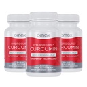 Omax3 HidroCurc Turmunic Curcumin Softgels, MCT Nanopic yang sangat tersedia untuk Potency & Absorpsi, Kesehatan Gabungan, 180 Softgels (3 Pack)