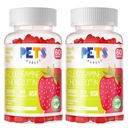 Pets Purest Glucosamin Chondroitin Gummies with MSM & Elderberry Extra Strength - Joint, antioksidant Immune Suppplemen untuk Dewasa, Pria & Perempuan. (2 Pack) Strawberry