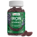 Iron Gummies Supplement with Vitamin C - 10 mg Iron Suplement - Great- Tasting Gummies Grape Flavor - Dupport Ammune Health & Helping with Iron Deficient - Vegan, Kosher, Non-GMO - 60 Count
