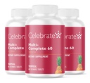 Merayakan Vitamin Multi- Complete Chewables, 60mg Iron - Daily Bariatric Multivitamin untuk Sleeve Gastrectomy & Gastric Bypass Pasien - Esculum Vitamin & Minemin- Tropical (180 Tablet)