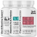 Pemula & Tonic Menular Perut & Detox untuk Regularitas, Gas & Bloating & Gut Health. All Types Digetical Enzymes Propoles & Pregities Charcoice Peppermint & Organic Coconut Oil 180 Pil