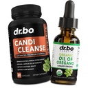 Candi Cleanse & Oregano Oil Drops - Extra Strength Probiotic Complex Cleanser & Organic Liquid