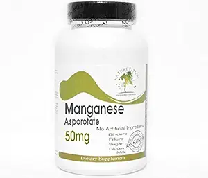 Asporotate Manganese 50mg ~ 200 Capsules - No Addititive ~ Suplemen Naturepsi