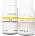 Terpadu Therapeutics Bundle dengan Buffered Vitamin C Capsules 1.000 mg, 60 Vegan Capsules & NAC, 60 Capsules - Imune Suplemen dengan Dukungan Antioksidant * - Dukungan Respiratory & Lung *