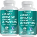 32-in 1 Liver Cleanse Detox dan Repair dengan Milk Thistle, Silymarin, Extract Artichoke, Betroot Powder - Suplemen kandung empedu dengan Formula Kesehatan Liver Aktif - 1426mg (180g, Paket 2)