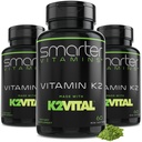 (3 Pack) Smarter Vitamin K2 MK7 100mcg, Dibuat dengan K2VITAL dan Kale, 180 Liquid Softgels