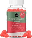 Bumi & elle Vegan Collagen Booster Gummies untuk Perempuan dengan Biotin dan Vitamin - Boosts Nails Rambut dan Kesehatan Skin, Anti- Aging Delicious Sugar Free Berry Flavor - Mudah untuk Chew - 60 Count