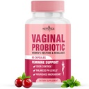 Produksi Vaginal Baru untuk Perempuan dengan Prebiotik, Ekstrak Cranberry, dan Campuran Probiotik Lactoillus, Mendukung keseimbangan PH Sehat, Kontrol Odor, Vaginal Flora - 60 Kapsul