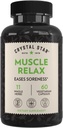 Crystal Star Muscle Relax (60 Capsules) - Herbal Relief dari Sore Muscles, Cramps & Spasms - Valerian Root, Jamaica Dogwood & Cramp Bark - Non-GMO