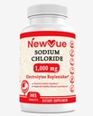 Sodium Chloride 1000mg, 365 Tablet - Salt Tablet, Non- GMO, Gluten Free - Drink with Electrolite Replaced Hydration