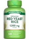 Nature 's Truth Red Yeast Rice Capsules 1200 mg 124; 120 Count 124; Non-GMO & Gluten Free Suplemen