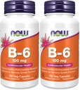 Suplemen SEKARANG, Vitamin B-6 (Pyridoxine HCI) 100 mg, Kesehatan Kardiovaskular *, 100 Veg Capsules (Paket 2)