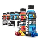 Protin2o 15g Whey Protein Isolat Hidration Drink Plus Energy & Focus, 350mg of Electrolites, Vitamin B5 & B6, Sugar Free, Variety Energy Pack, 16,9 oz Bottle (Paket 12)