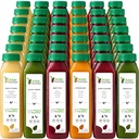 7 Hari Juice Cleanse oleh Raw Fountain, All Natural Raw Detox Cleanse, Juicing for Body Rest, Cold Menekan Juice Fast, Great Way to Jumpstart a Heally Diet, 42 Bottle 12oz, 7 Ginger Shots