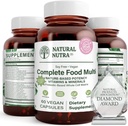 Nutra Seluruh Makanan Lengkap Multivitamin dan Mineral untuk Perempuan dan Pria, Booster Energi, Membantu Mempertahankan Suplemen Bone Health, Meningkatkan Fungsi Otak dan Kulit, Bantuan Enhance kekebalan 60 Kapsul