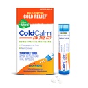 Boiron ColdCalm On The Go Cold Relief for Sneezing, Runny Nose, Nasal Contraffic, and Sore Throat - 2 Count (160 Pellets)