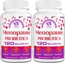 Suplemen Menopause bagi Perempuan, 120 Milyar Provinsi CFU bagi Perempuan, Suplemen Probiotik Alam untuk Flashes Panas Menopause, Cuaca Malam, Sayap Mood dan Hormone - 120 Katup Herbal