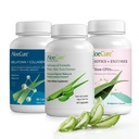 AloCure Organic Aloe Vera Capsules Pack - 3 Pieses - Melonain + Collagen, Aloe Vera Capsules, Probiotic + Enzyme