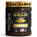 Hilayan Organik Shilajit Resin dengan Fulvic Acid, Humic Acid, 85 + Mineral- Tingkat Emas Plus - 100g, 1000 mg Per Serving - Energi, Stamina, Brain Dukungan - Dibuat di Amerika Serikat
