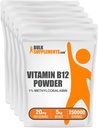 BulkSuplements.com Vitamin B12 Methylcobalamin Powder - 1% B12 Methylcobalamin, EsculB Vitamin - B12 Suplemen, Gluten Bebas, 20mg per Serving, 5kg (11 pon) (Paket 1)