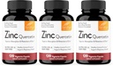 Suplemen Zinc Quercetin 120 kapsules Vegetarian (Paket 3); Suplemen Zinc untuk Dukungan Antioksidant Imune untuk Pria dan Perempuan; Gluten, Soy, Dairy Free