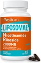 2000 MG Lipomal Nicotinamide Ribside Suplement dengan TMG & Pterostilbene, Superior ke Niacinamide for Energy, Imunitas, Age Resistance, 60 Softgels