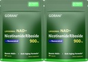 Gorani NAD + Supplemen 900MG - Nicotinamide Riboside, Lipomal Reveratrol & Quercetin - Mendukung Energi Sel & Antioksidant Kesehatan - 80 Capsules