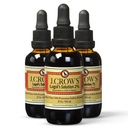 J.CROW 'S ® Lugol' s Solution of Iodin 2% 2 oz (3 Bottles) - Premium Iodium & Potasium Iodide Liquid, Gluten &, Extract Natural Bebas Brine, Tidak Ada Ekspirasi