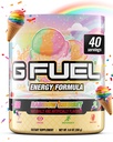 G Fuel Rainbow Sherbet Energy Chowder, Pra Workout Caffeine Mix untuk Gaming, Sugar Free Focus Amino, Vitamin + Antioksidants, 9.9oz (Rainbow Sherbet, 40 Servings)