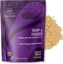 Limon Mane Mushroom Supplement - Lions Mane Extract Powder for Mental Clarity, Focus and Cognitive Fungsi (45g, 30 Servis) - Sharp & Focused