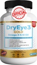 Dry Eye 3 Gold Omega 3 Krill Oil Extra Kekuatan, 60 Softgels, Dry Eye Dukungan, Non-GMO, Gluten Free, Sugar Free (1)
