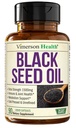 Minyak Benih Hitam - Katup Minyak Benih Hitam Menekan Dingin - Menyediakan Vitamin E & Omega 3 6 9 - Potency Tinggi (1500mg) untuk Imune & Gabungan Dukungan, Antioksidants, Dibubble, Hair Skin Nails
