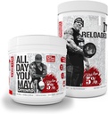 5% Nutrition Rich Piana Bundle 124; AllDayyouMay Caffeinated BCAA Powder + Kill It Reloaded High- Stim Pre-Workout (Fruit Punch)