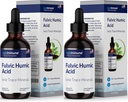 Fulvic Acid Liquid Suplemen Humic. Tanaman Derived Mineral Drops, lebih dari 75 Trace Mineces for Energy Boost hingga 8 Bulan Supply konsentrasi 250% 2oz Masing-masing 2 botol