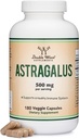 Suplemen Ganda Kayu Tanpa Astragallus 500mg 180 Capsules - Rich in Flavonoid and Polysaccharides - Non-GMO, Gluten Free, Third Party Tested