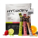Hydrofy Hydrogen Water + Electrolytes Minum Mix - Variety Pack 124; H2 Paket Hidration dengan Molekuler Hidrogen, Sodium, Potasium, Magnesium 124; Lemon Lime, Raspberry, Orange + Caffeine 124; 12 Count
