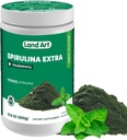 Land Art Organic Spirulina Extra Powder - Mint Flavared - 100% Pure - 75 Services - Superfood - Good Taste and Good Smell - 10% Bioactive Chlorophill - Powerful Source of antioksidants
