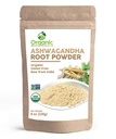 Root Powder Organik Ashwagandha -8 Ounce 124; Lab Testing for Kemurnian 124; Restivable Kraft Bag, Non-GMO, India Ginseng, Withania Somnifera -100% Raw dari India, oleh SHOPOSR (8 Oz)