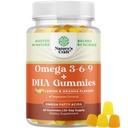 Vegetarian Omega 3 Gummies for Adults - Vegetarian Omega 3 6 9 DHA Gummies for Brain Bone and Heart Health and Journing - Burpless Halal Fish Free Plant Based Supppplemen Men Women Women
